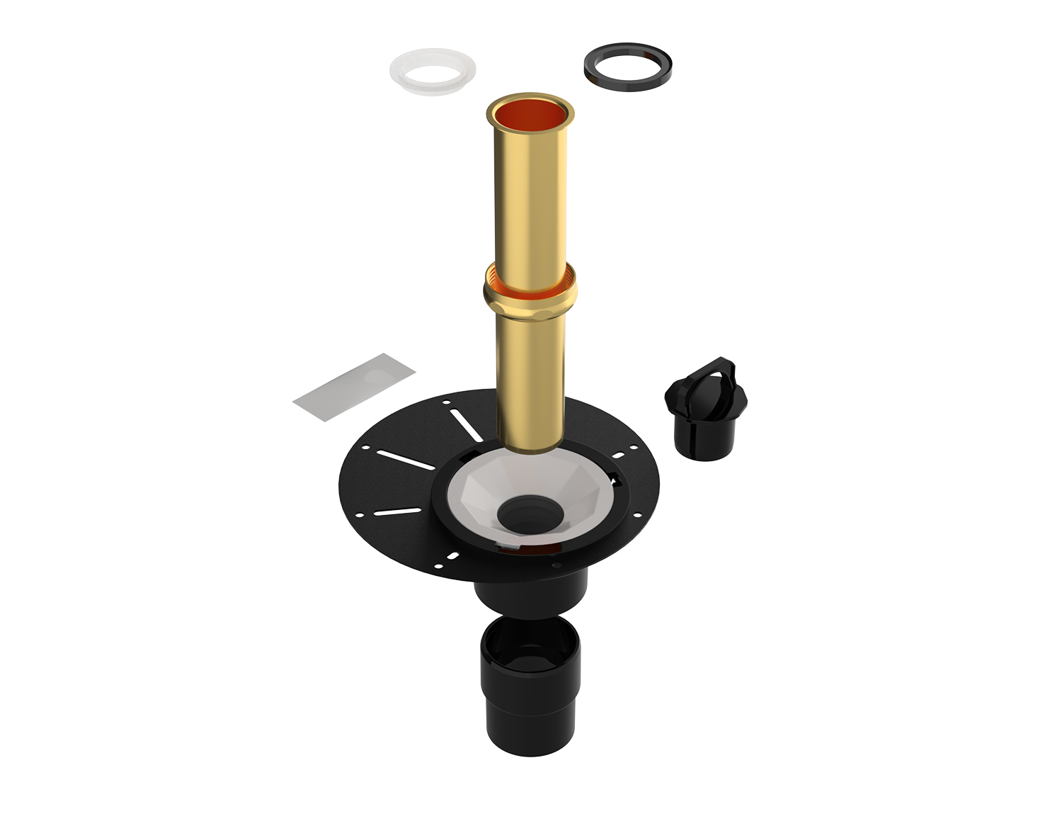 Installation kit for freestanding bathtub