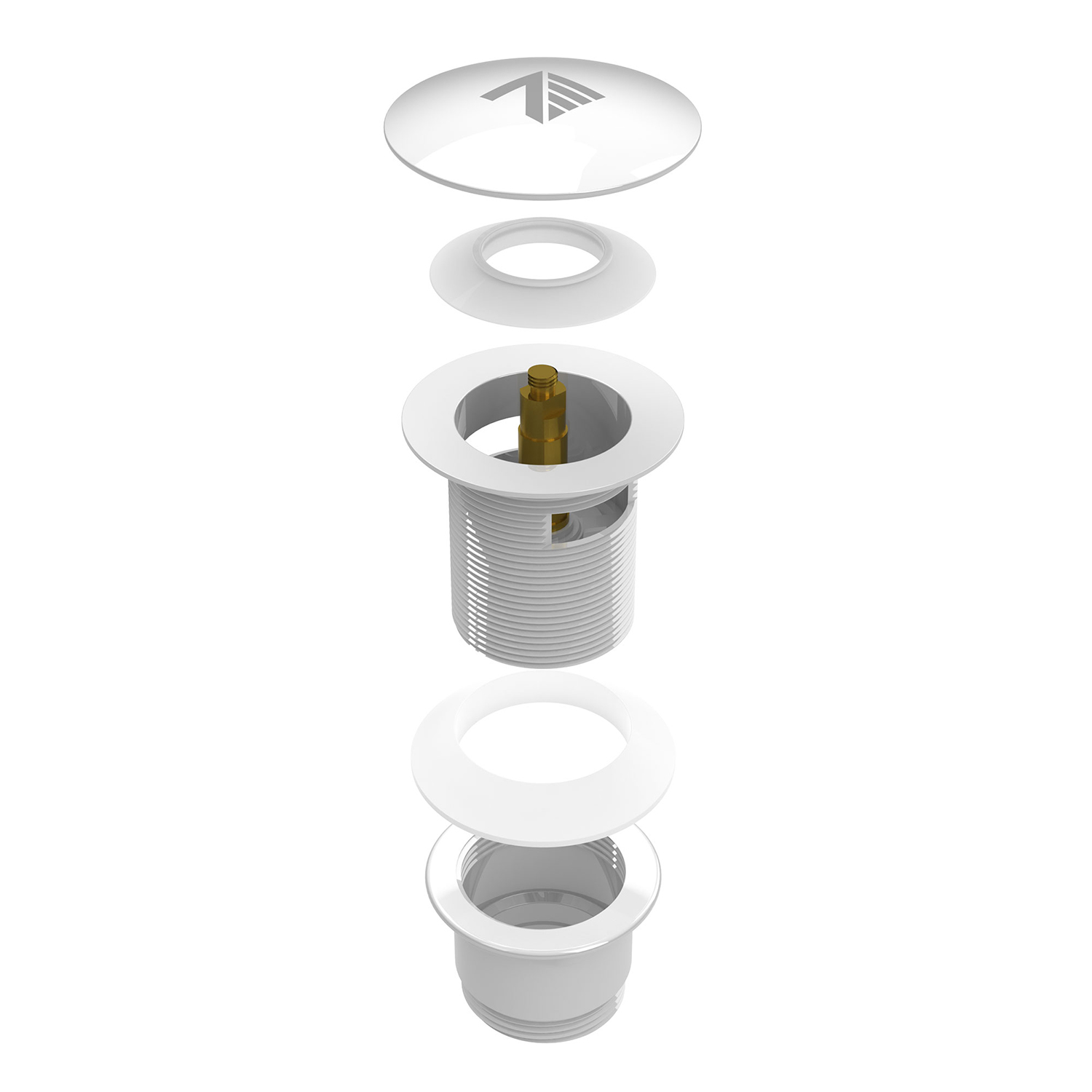 Bathtub drain glossy white
