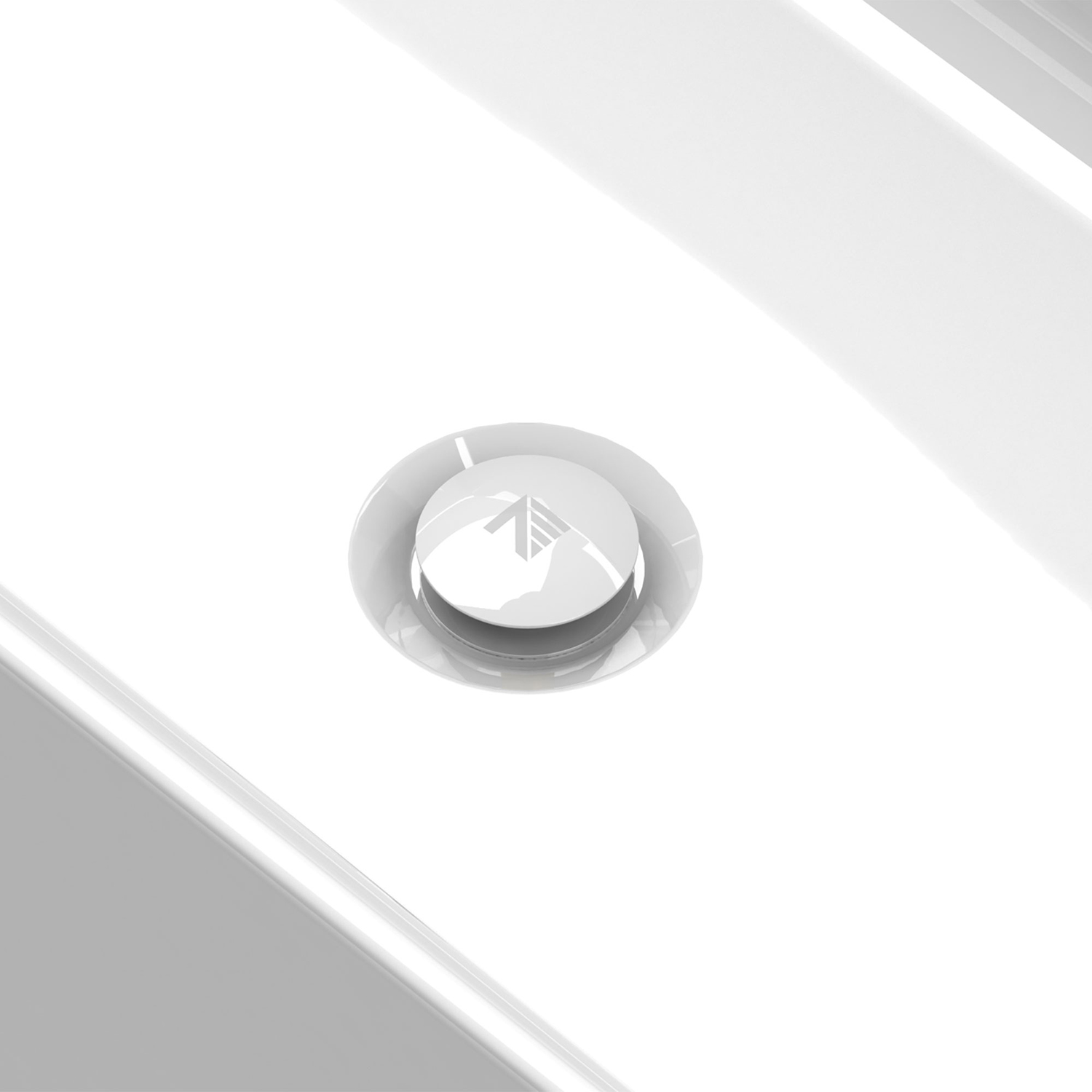 Bathtub drain glossy white