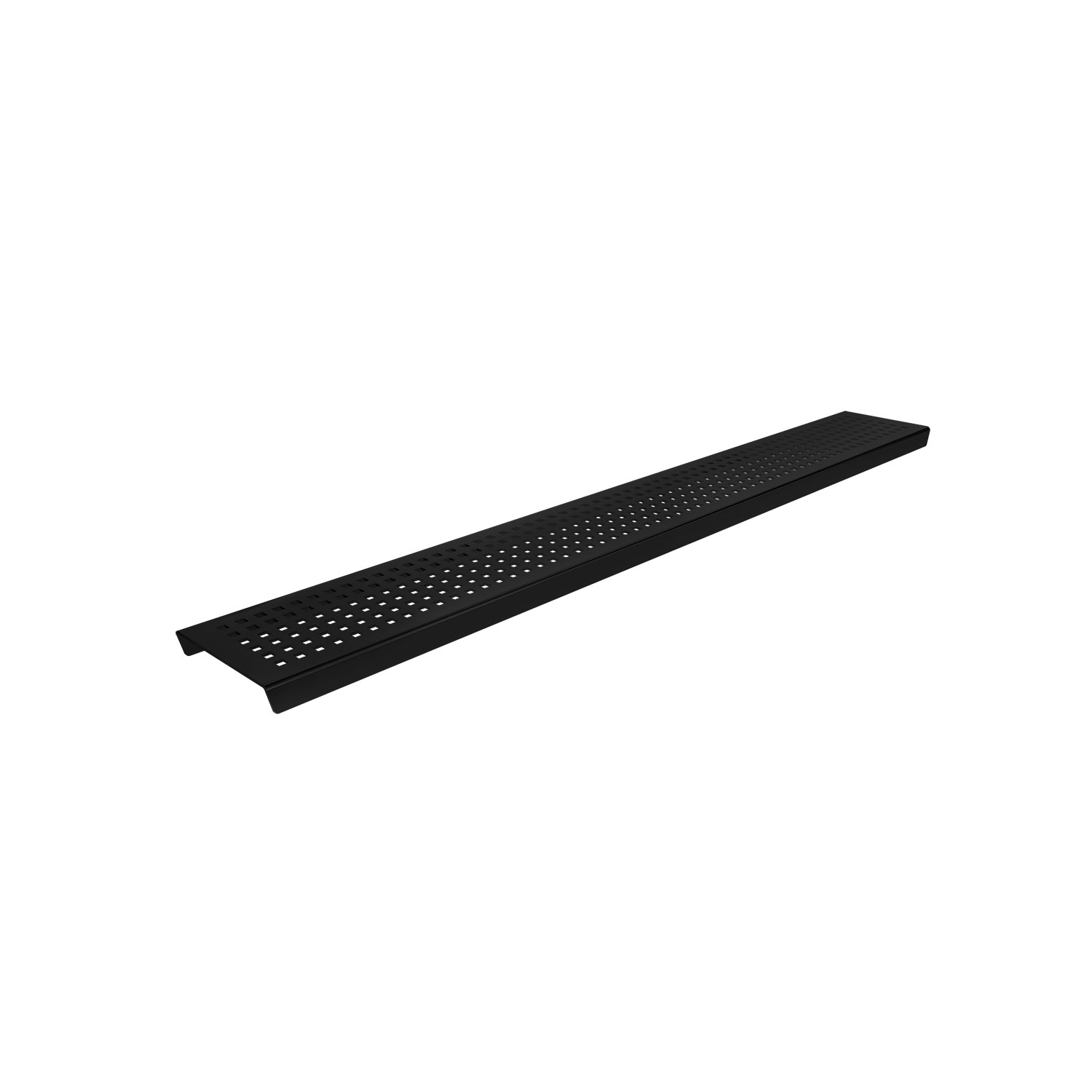 Linear matte black grate 36" rectangular pattern