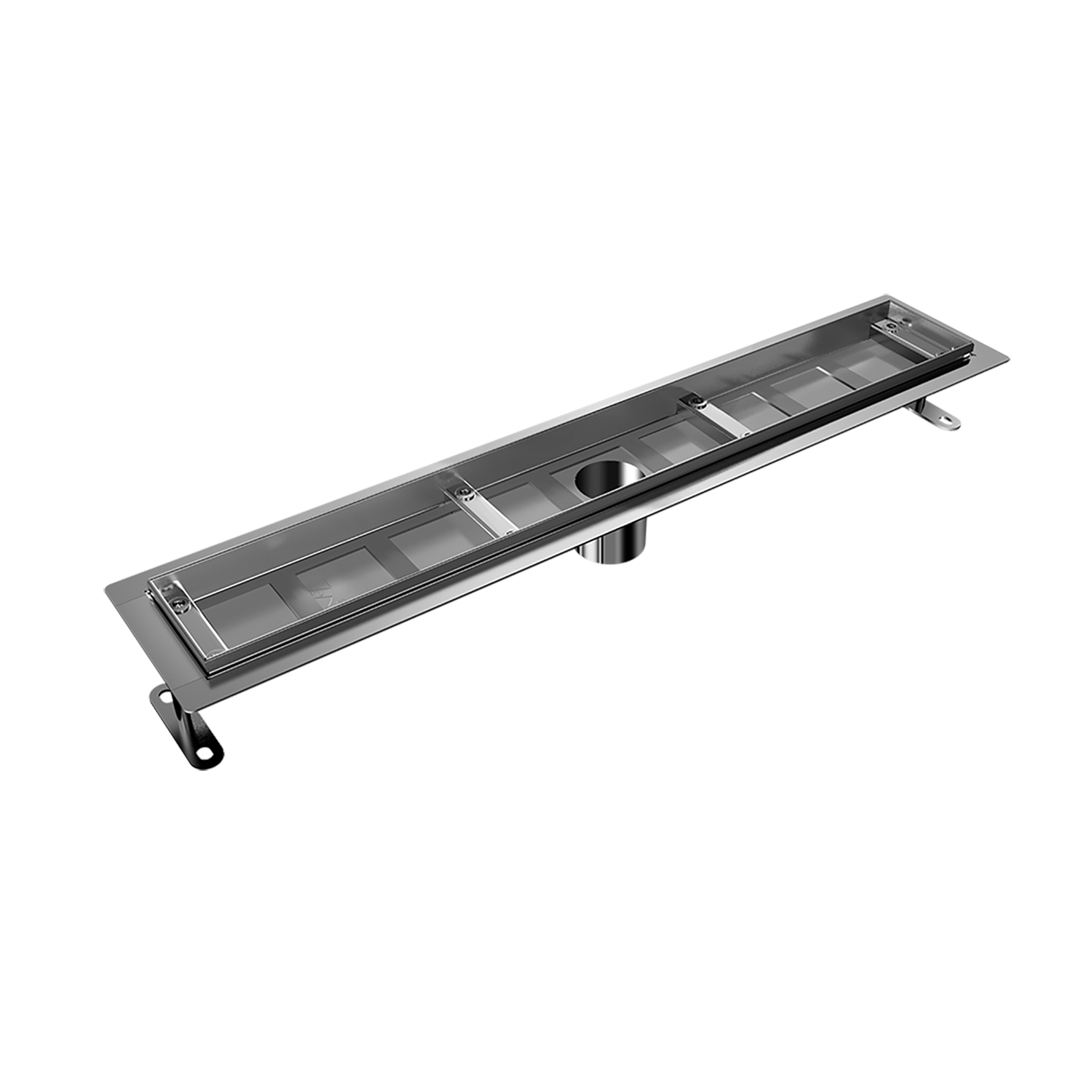 Linear stainless steel grutter rough-in 60"