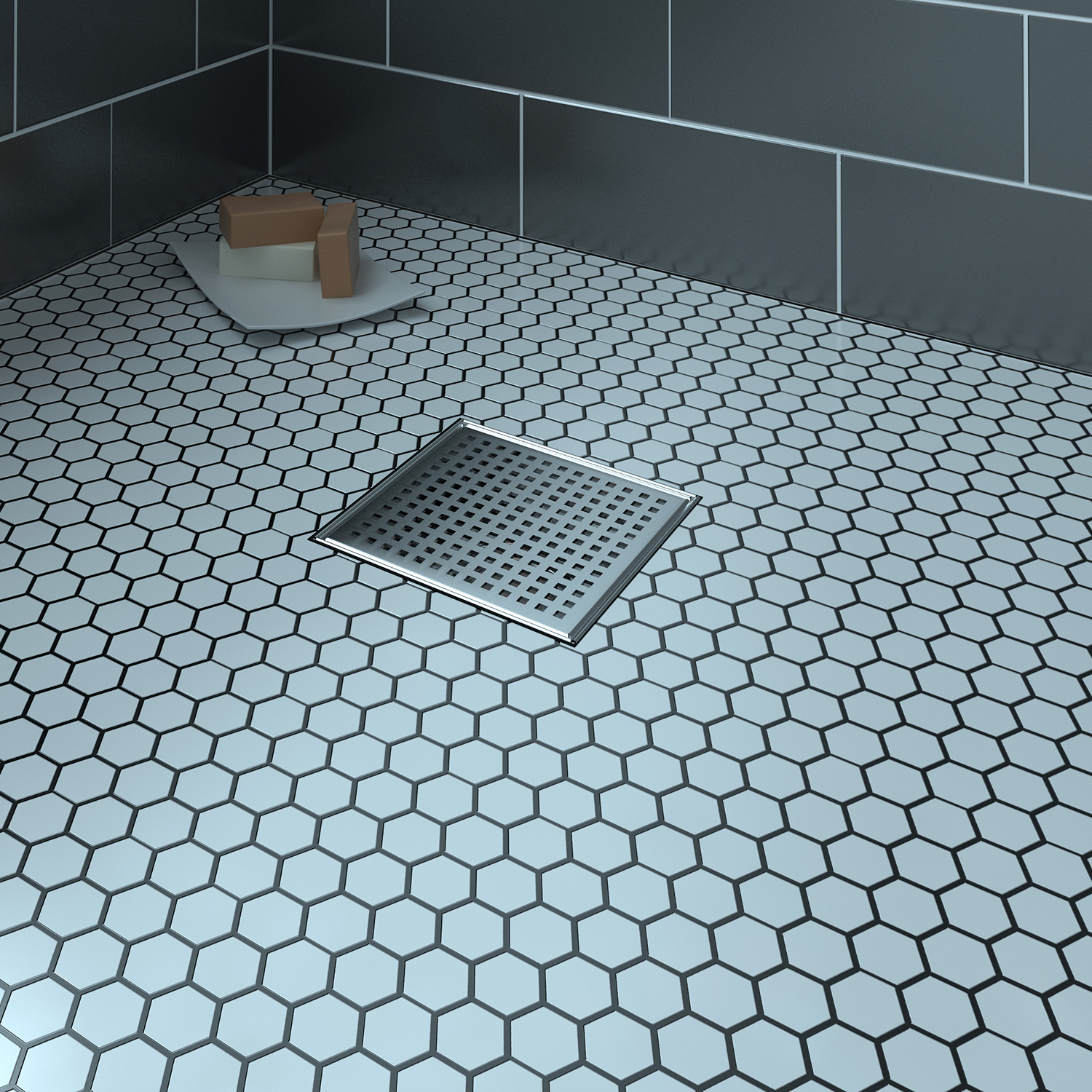 Square stainless steel grate 8" x 8" square pattern