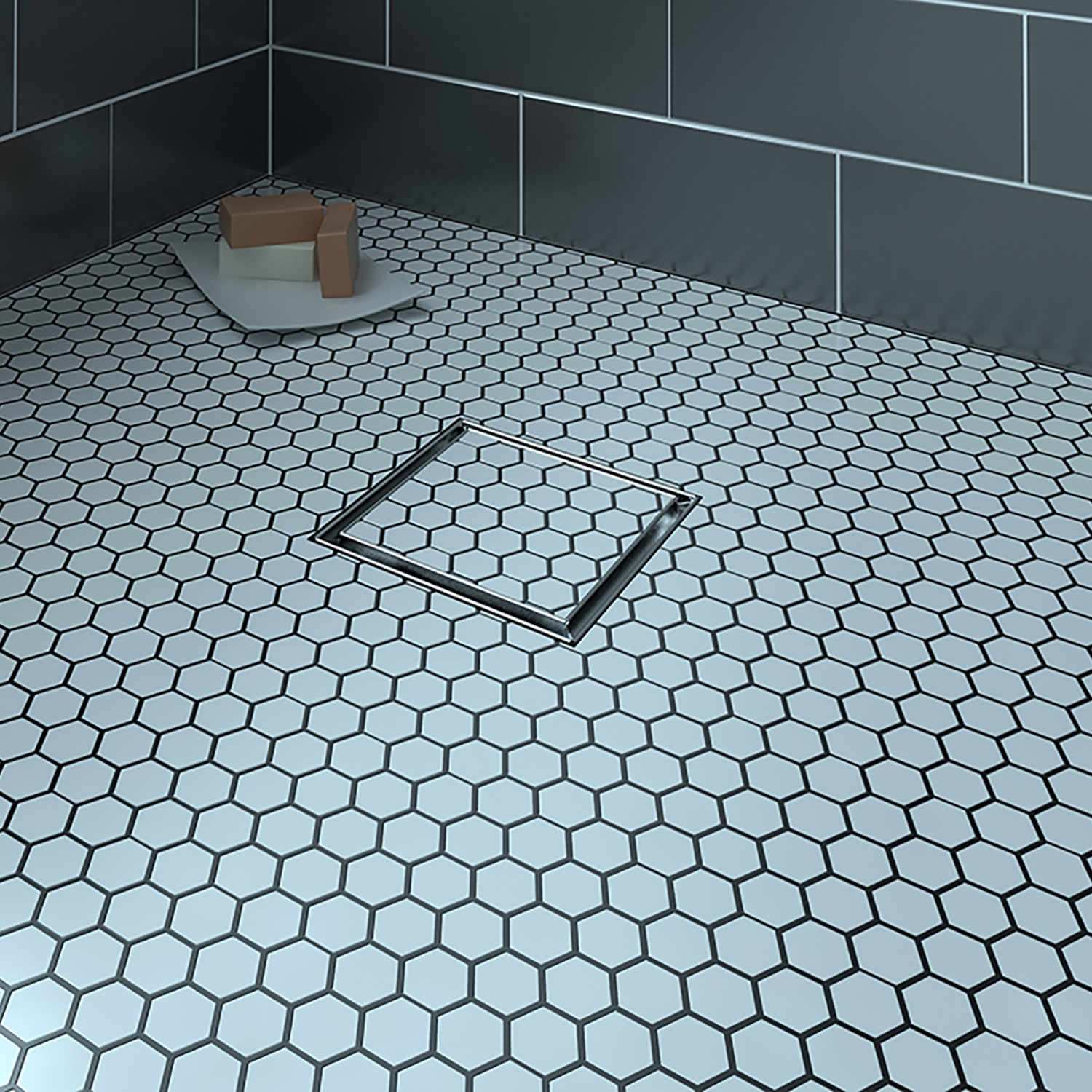 Square stainless steel grate 8" x 8" reversible