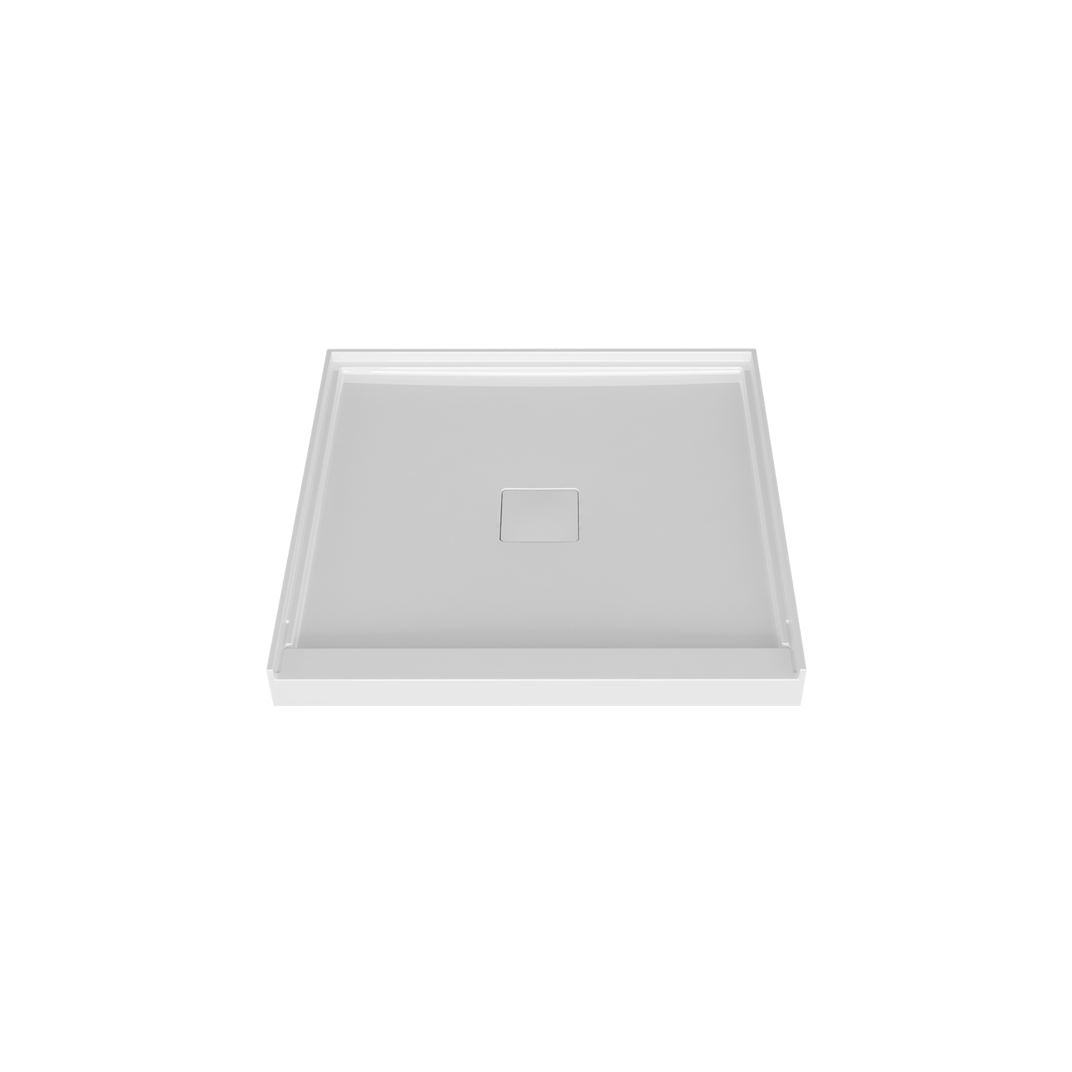 Base de douche 32 x 32, en alcôve, en blanc lustré