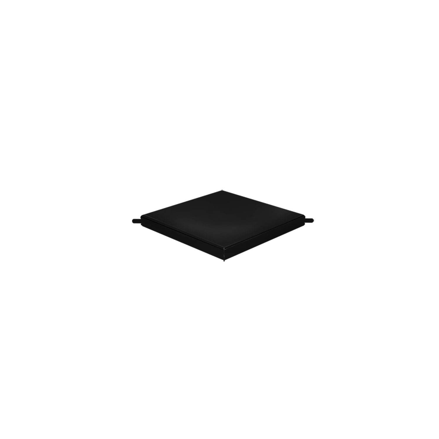 Grille carrée en noir mat 6" x 6" plaque réversible