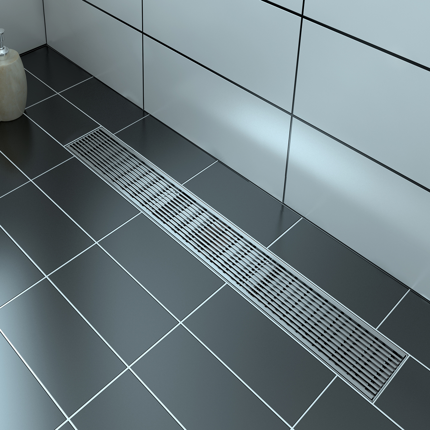Grille linéaire en inox 24" motif linéaire