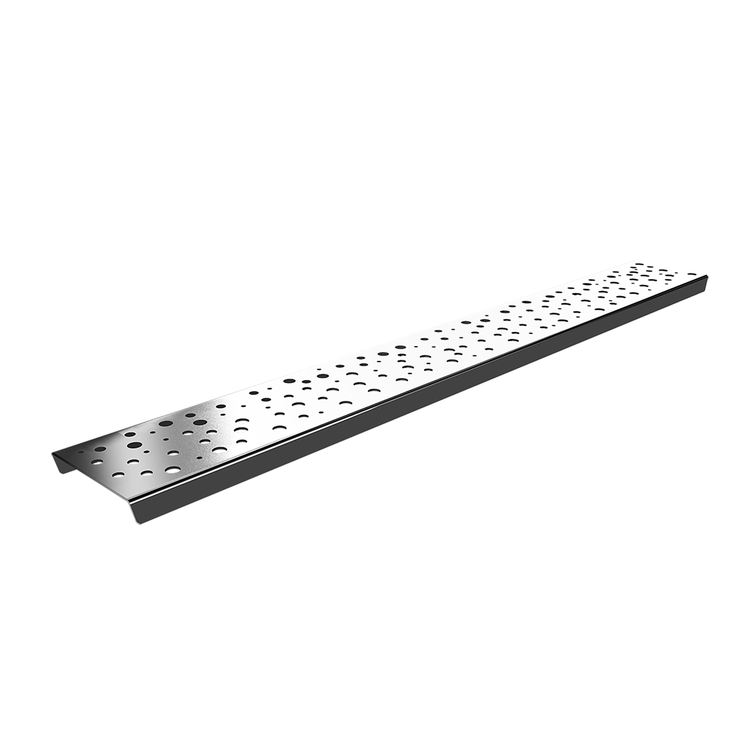 Grille linéaire en inox 60" motif rond