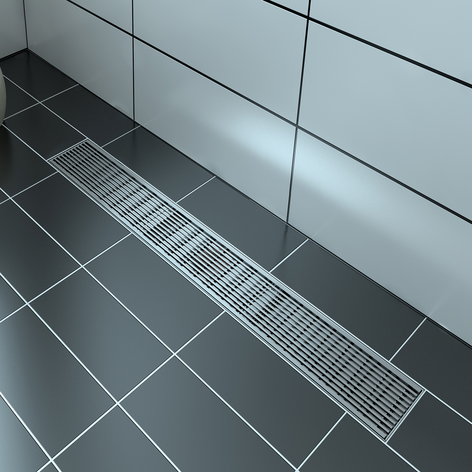 Grille linéaire en inox 66" motif linéaire