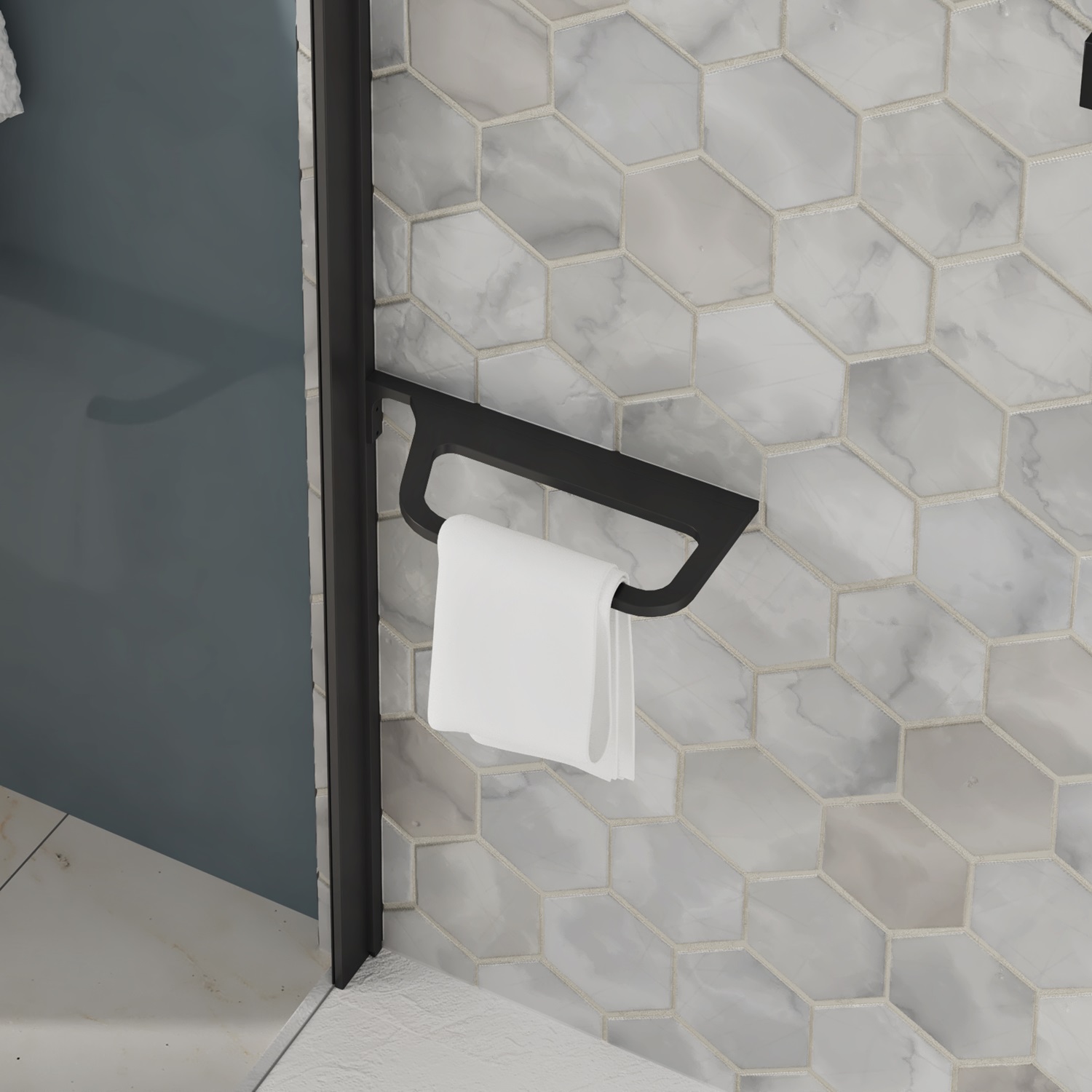 Washcloth holder for shelf